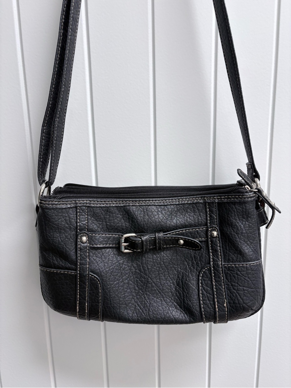 Rosetti Black Crossbody with Buckle Accent
